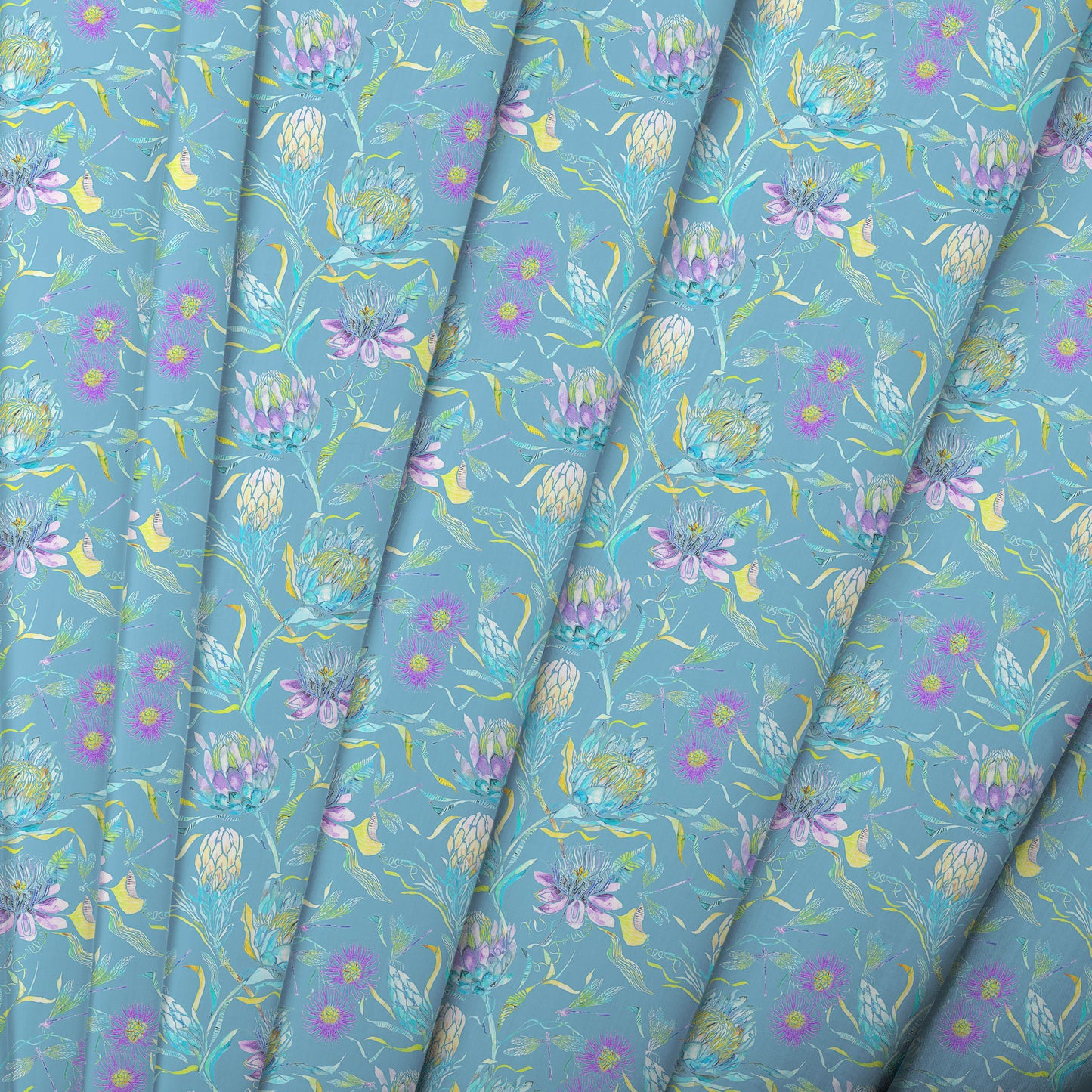 Moorehaven Crafting Cotton 152Cm Dress Fabric - Aqua Sample