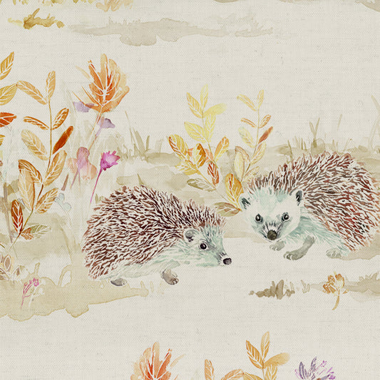 Mr And Mrs Hedgehog 140Cm Sasha Linen Fabric Metre - Linen