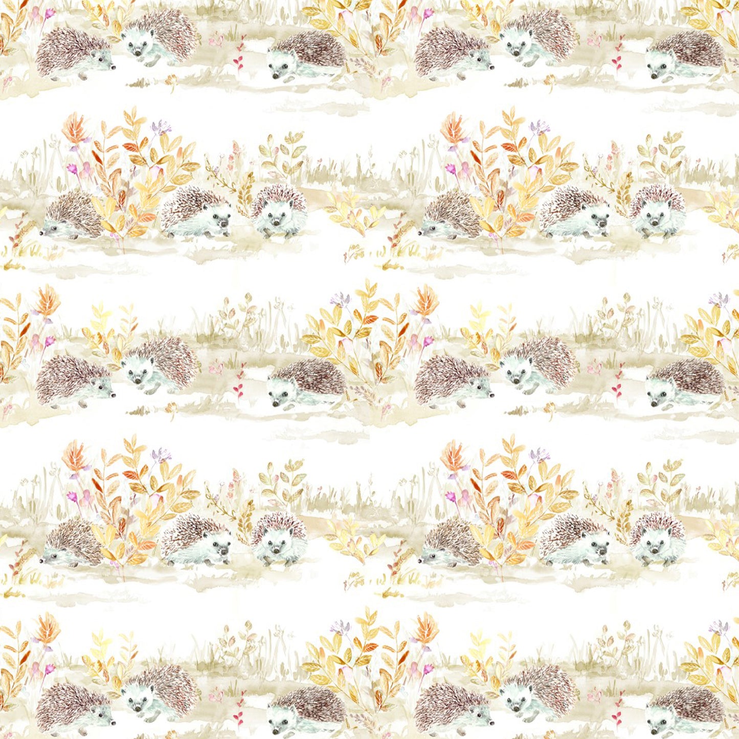 Mr And Mrs Hedgehog 140Cm Sasha Linen Fabric - Linen Sample
