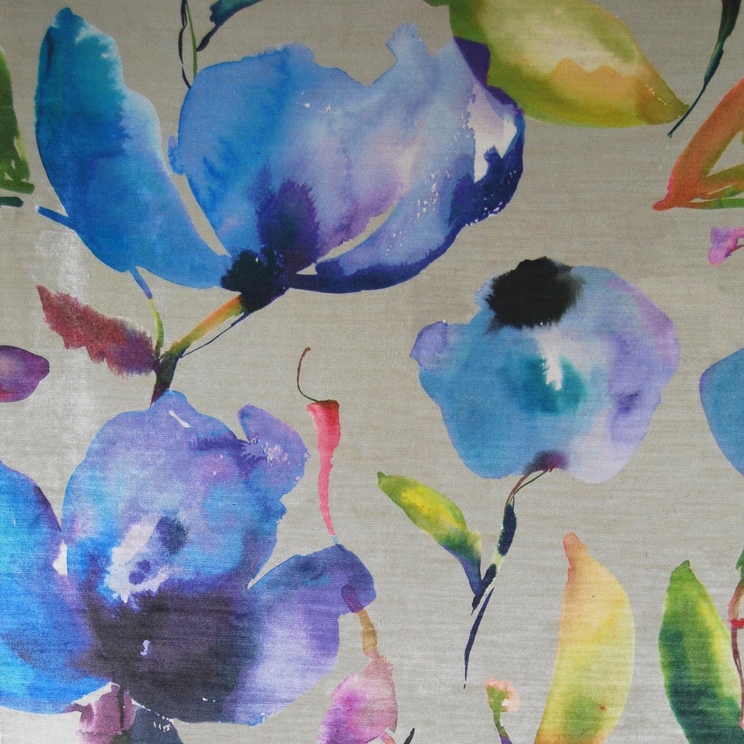 Nerissa 140Cm Heavy Como Ivory Fabric Metre - Indigo