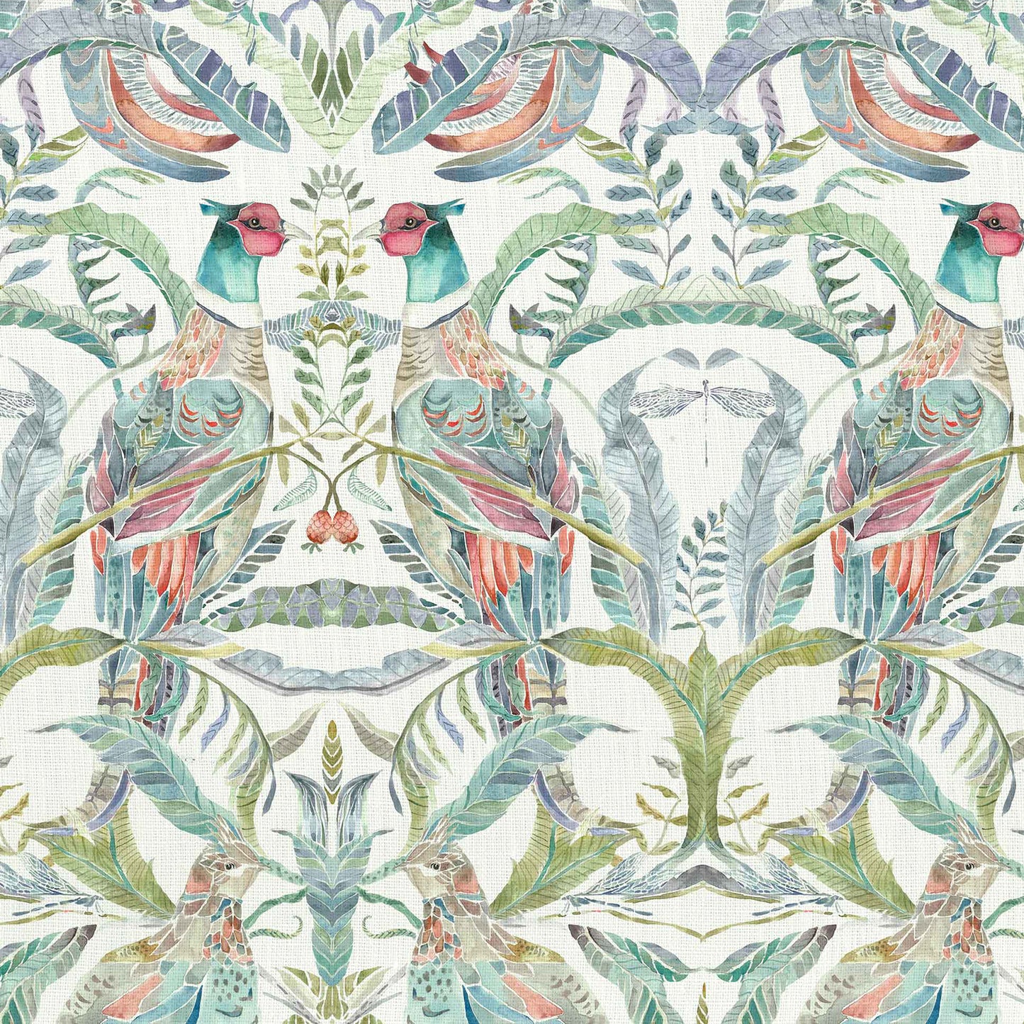 Netherton 145Cm Fiona Fabric Metre - Pomegranate