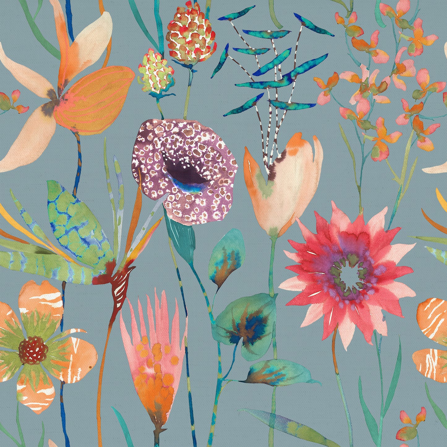 Oceania 147Cm Helena Fabric - Robins Egg Sample