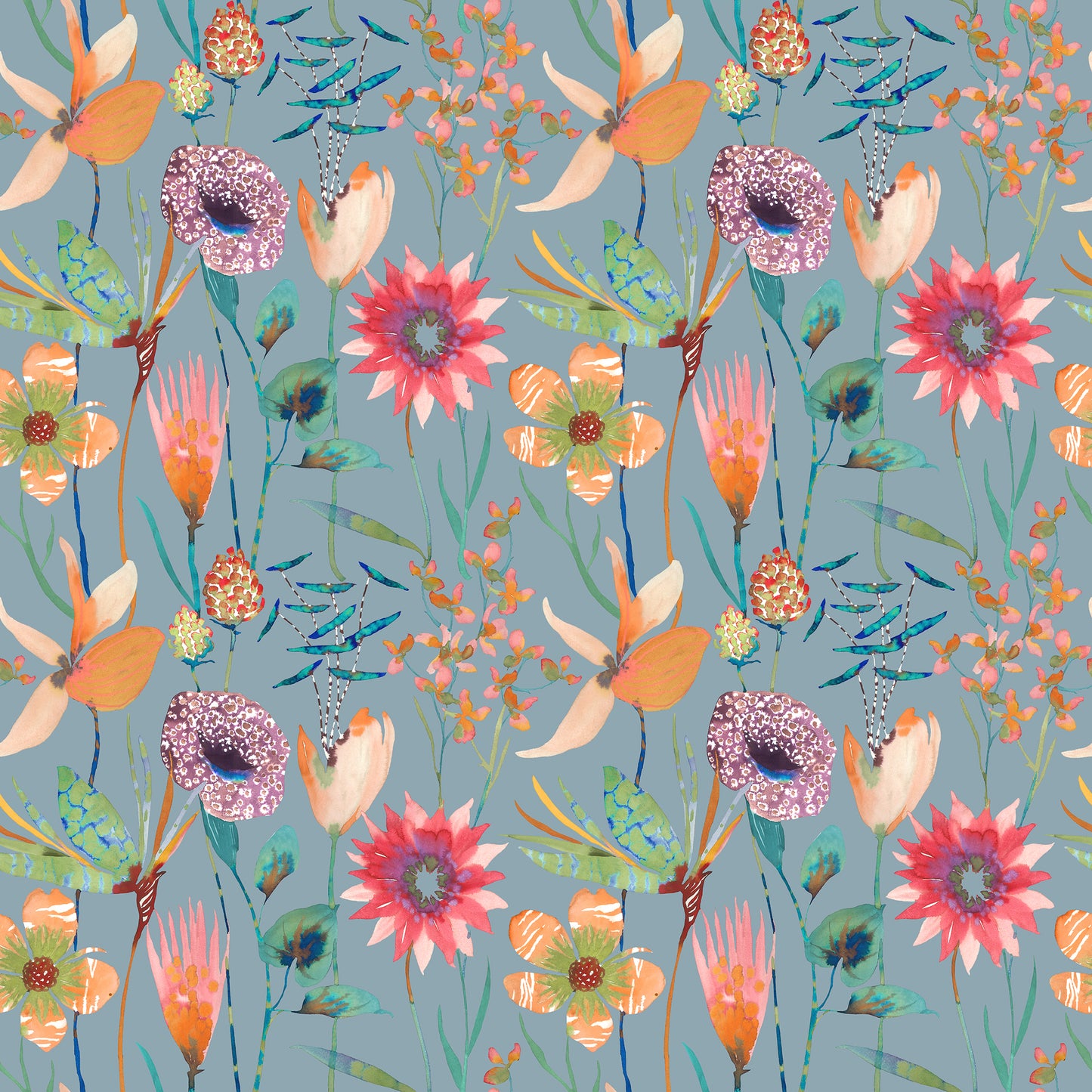 Oceania 147Cm Helena Fabric Metre - Robins Egg