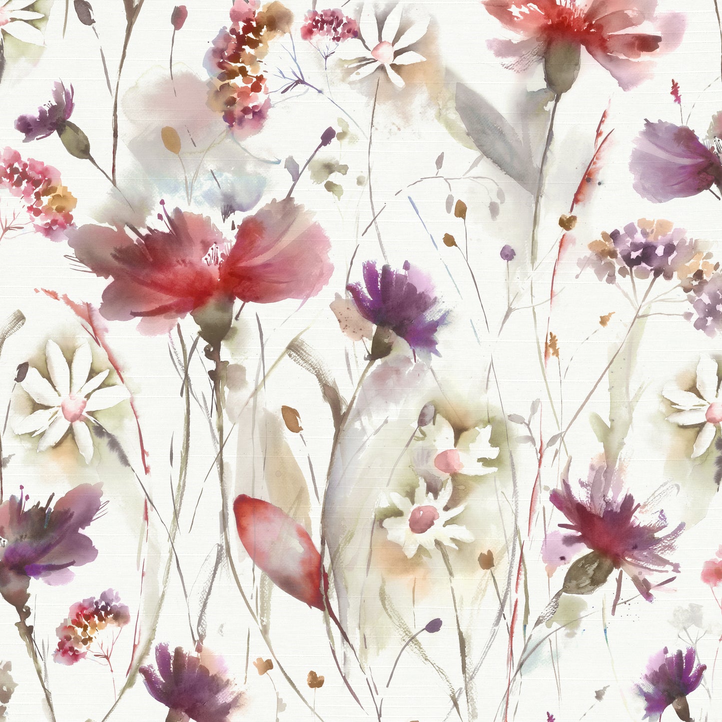 Olearia Satin 140Cm Westin White Fabric - Boysenberry Sample