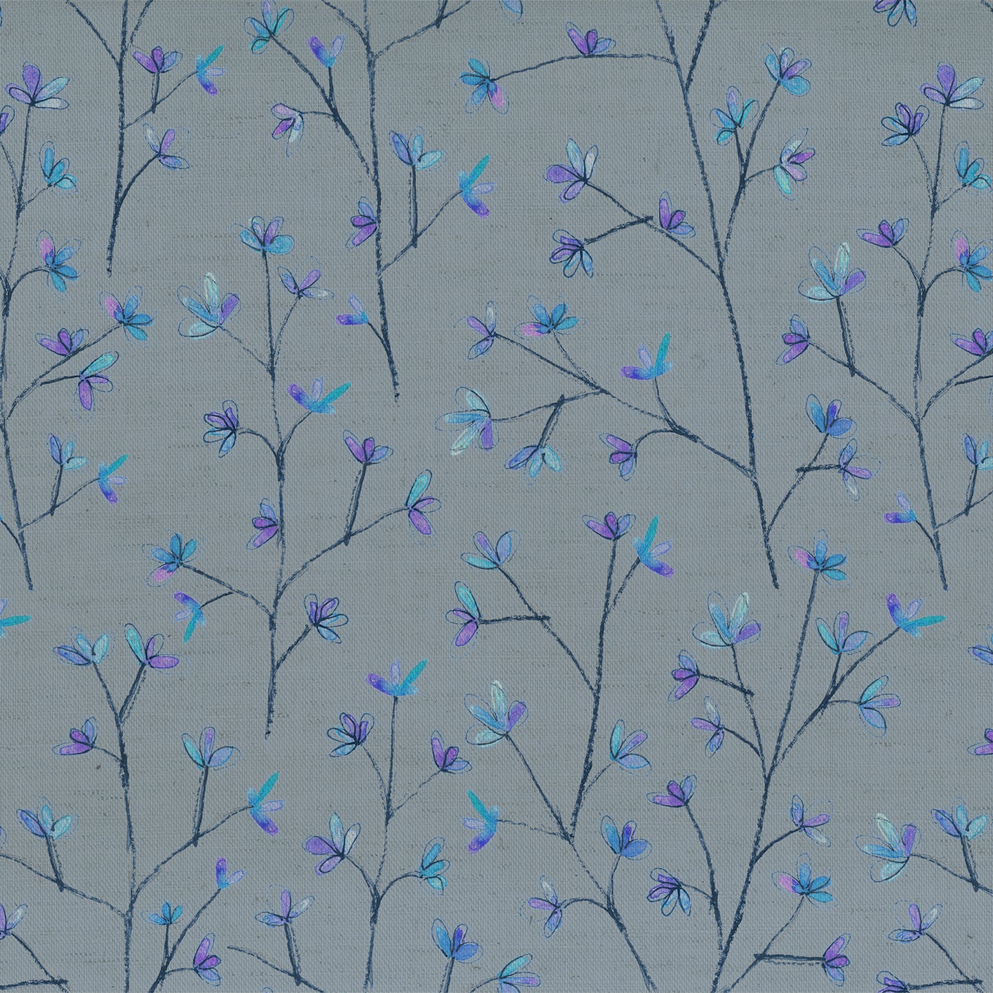 Ophelia Fabric Sample - Bluebell