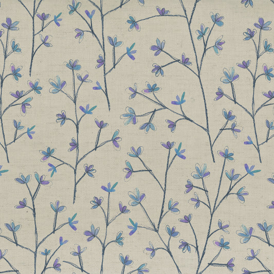 Ophelia Fabric Sample - Bluebell Linen