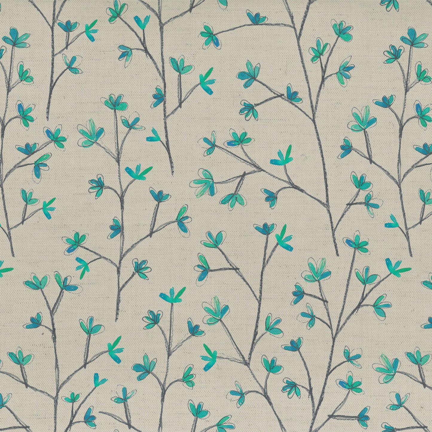 Ophelia Fabric Sample - Cornflower Linen