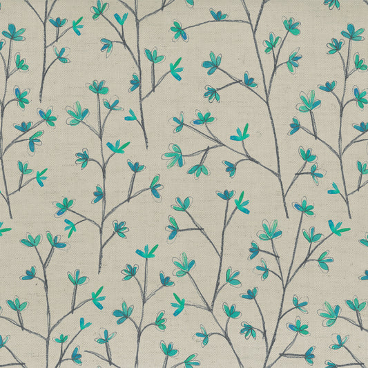 Ophelia Fabric Sample - Cornflower Linen