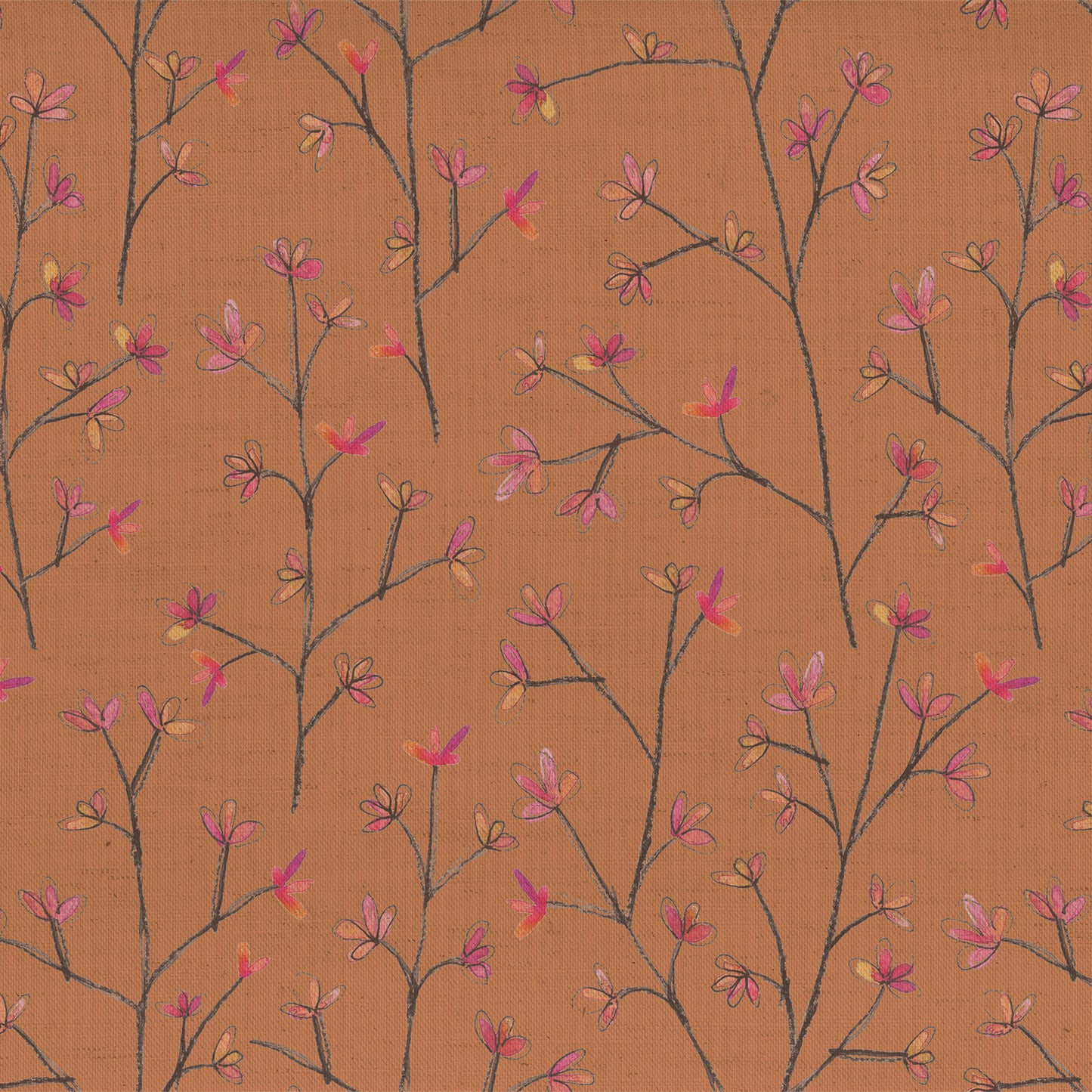 Ophelia 145Cm Fiona Fabric - Coral Linen Sample