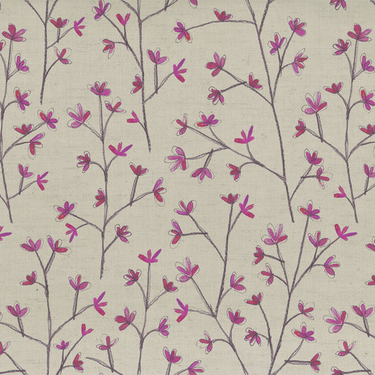 Ophelia 145Cm Fiona Fabric Metre - Fuchsia Linen