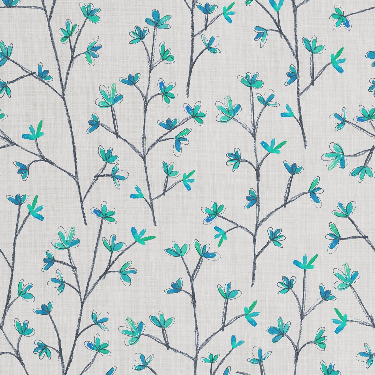 Ophelia Sheer 160Cm Tiree Fabric Metre - Cornflower Cotton