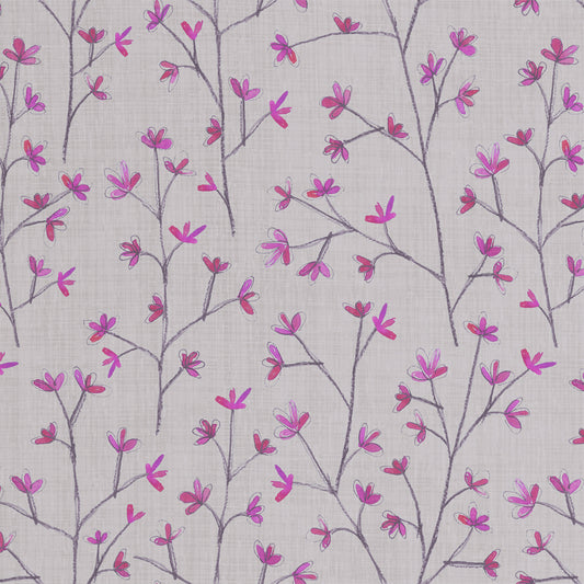 Ophelia Sheer 160Cm Tiree Fabric Metre - Heather