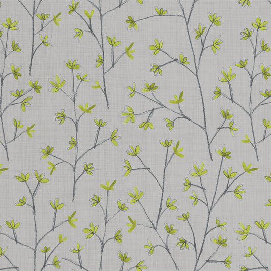 Ophelia Sheer 160Cm Tiree Fabric Metre - Lime