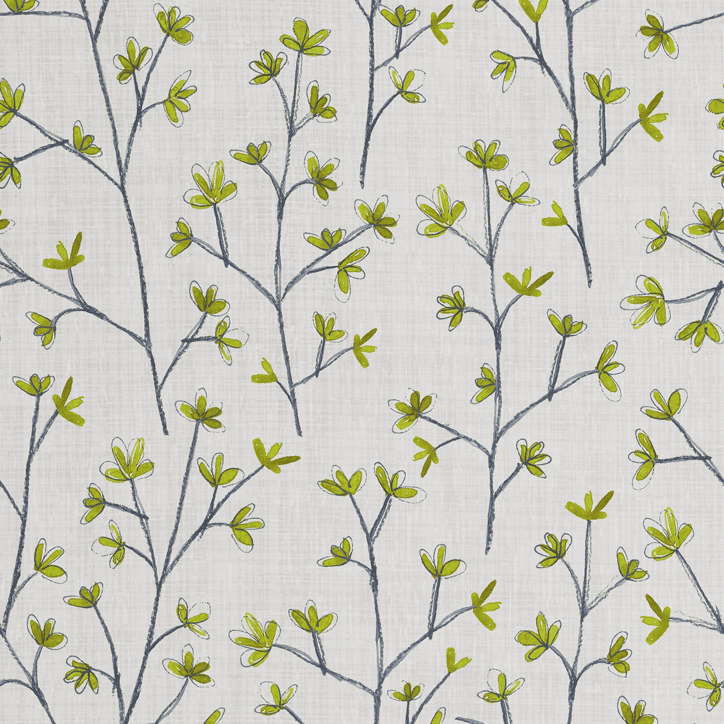 Ophelia Sheer 160Cm Tiree Fabric Metre - Lime Cotton