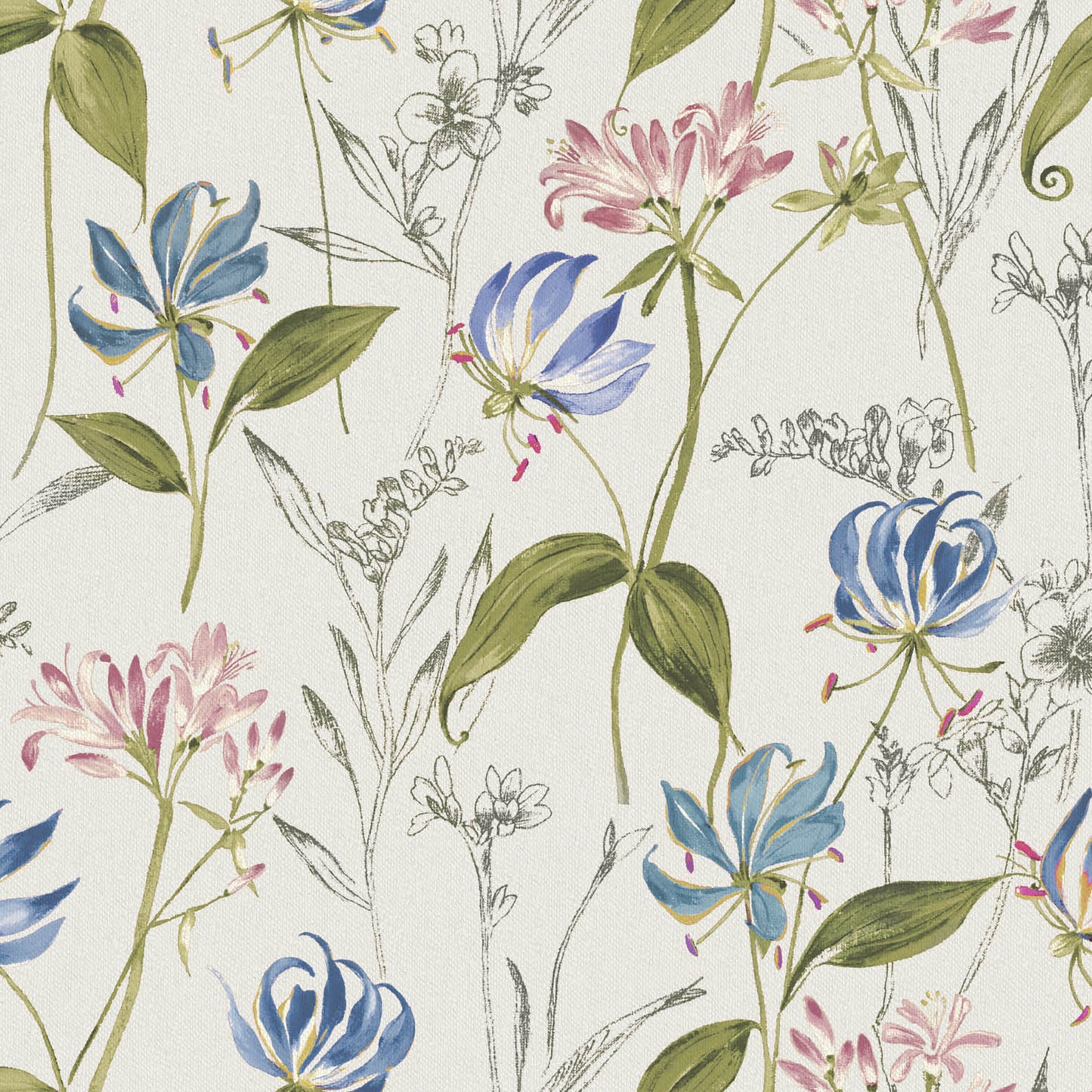Orissa 145Cm Fiona Fabric Metre - Bluebell