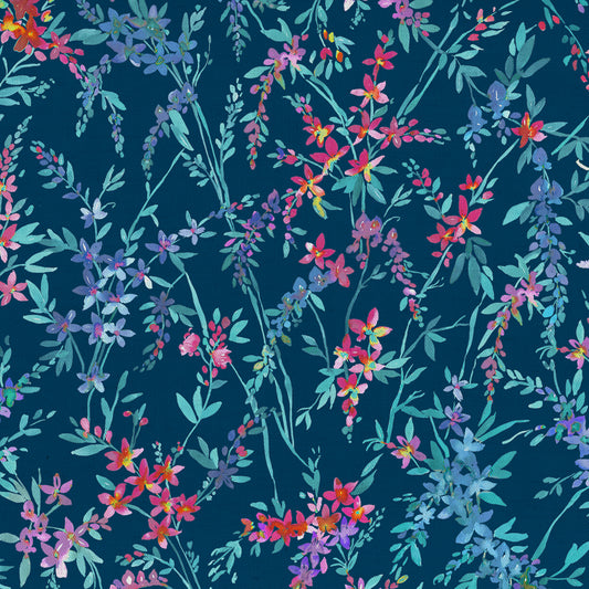 Orivietta Crafting 152Cm Plain Dress Fabric Metre - Navy