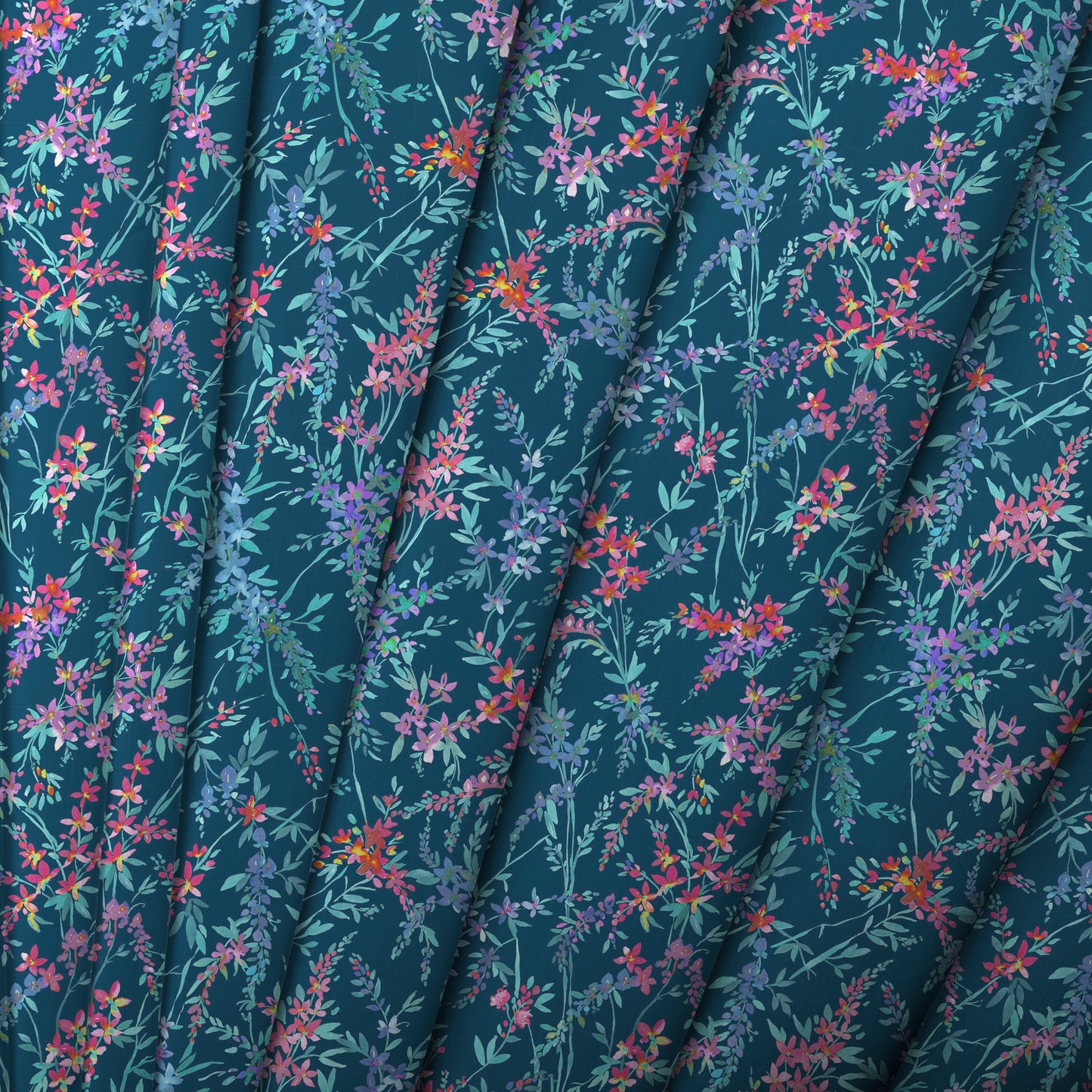 Orivietta Crafting 152Cm Plain Dress Fabric - Navy Sample