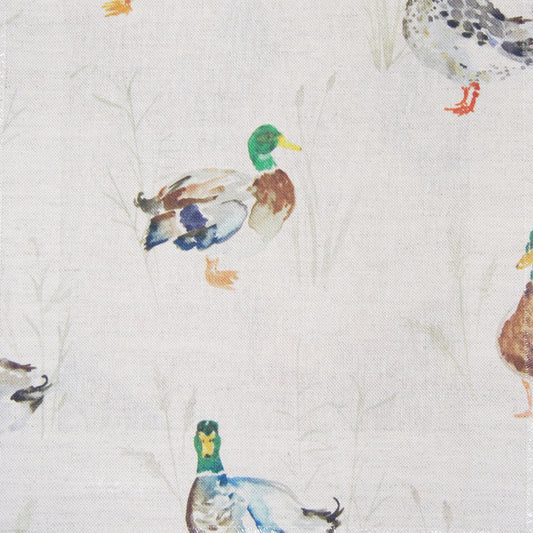 Paddling Ducks Mini 140Cm Sasha White Fabric Metre - Cream