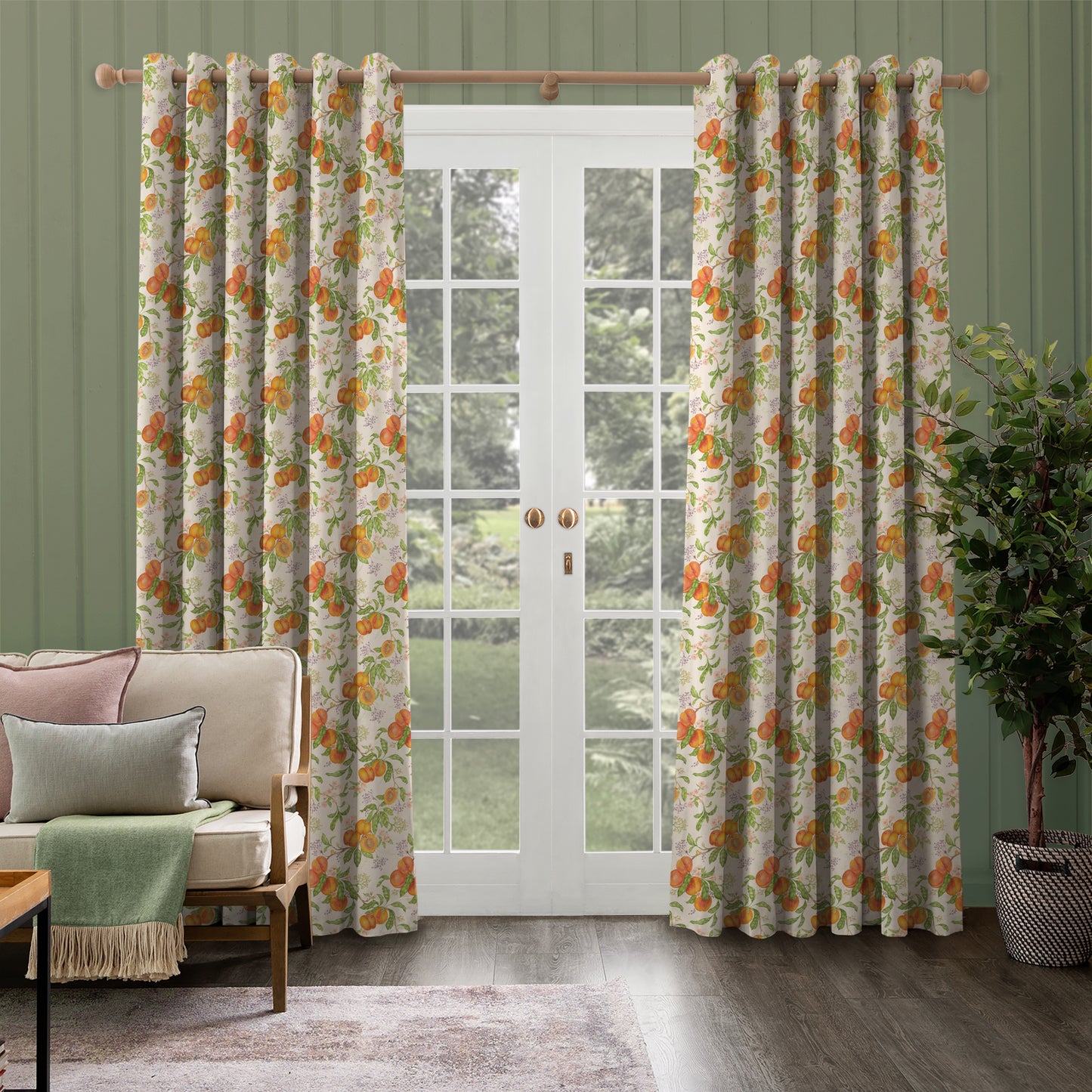 Peach Harvest 140M Fabric Metre Cream