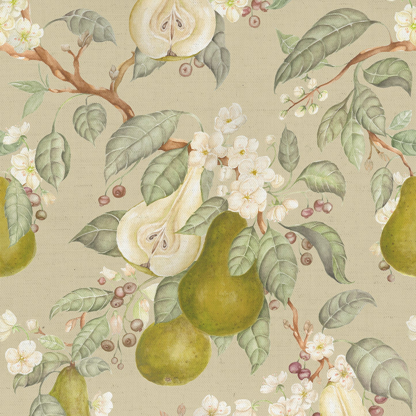 Pear Harvest 140M Fabric Metre Hazel