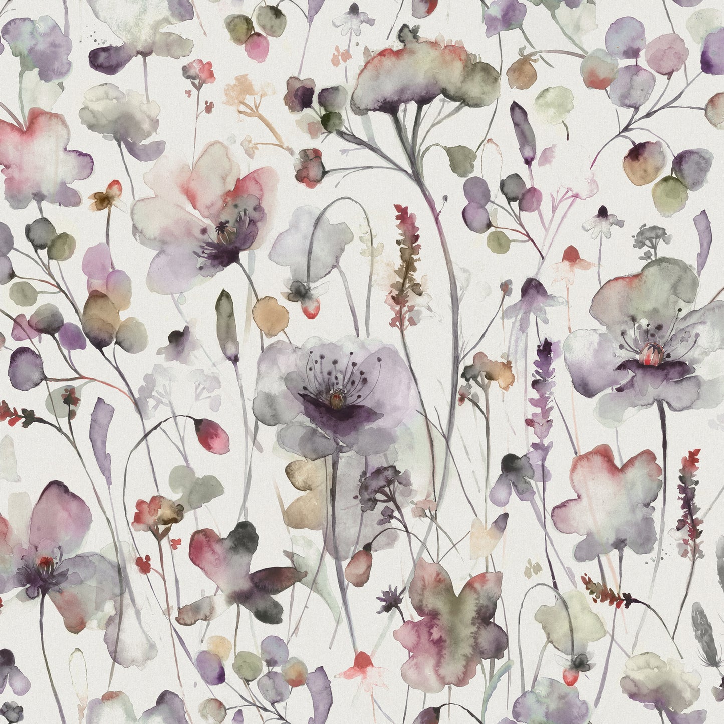 Pimelea Fabric Sample - Boysenberry Cream
