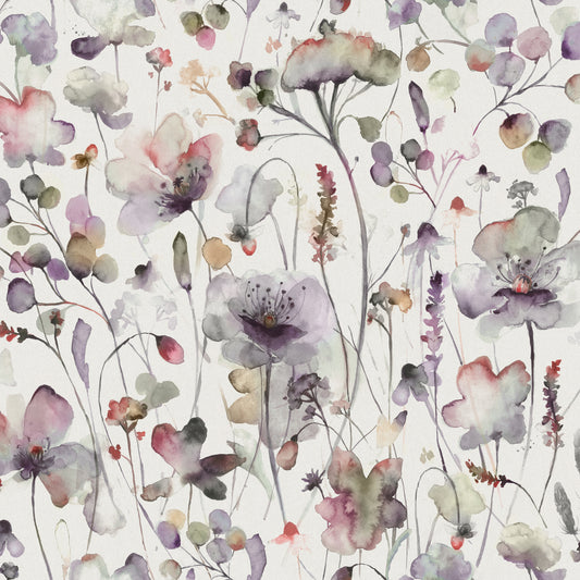Pimelea Fabric Sample - Boysenberry Cream