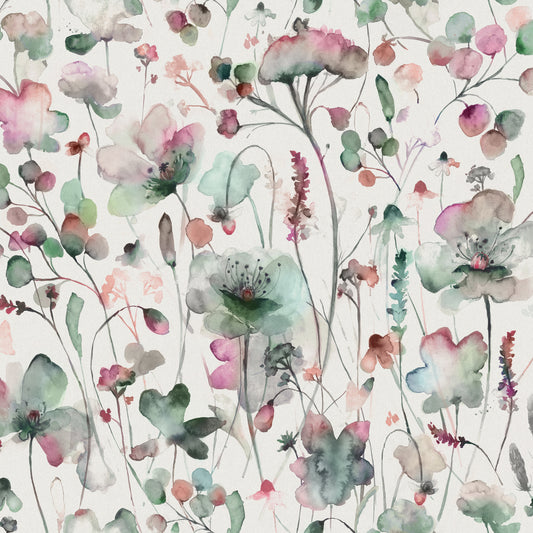 Pimelea 145Cm Ann Fabric Metre - Meadow Cream