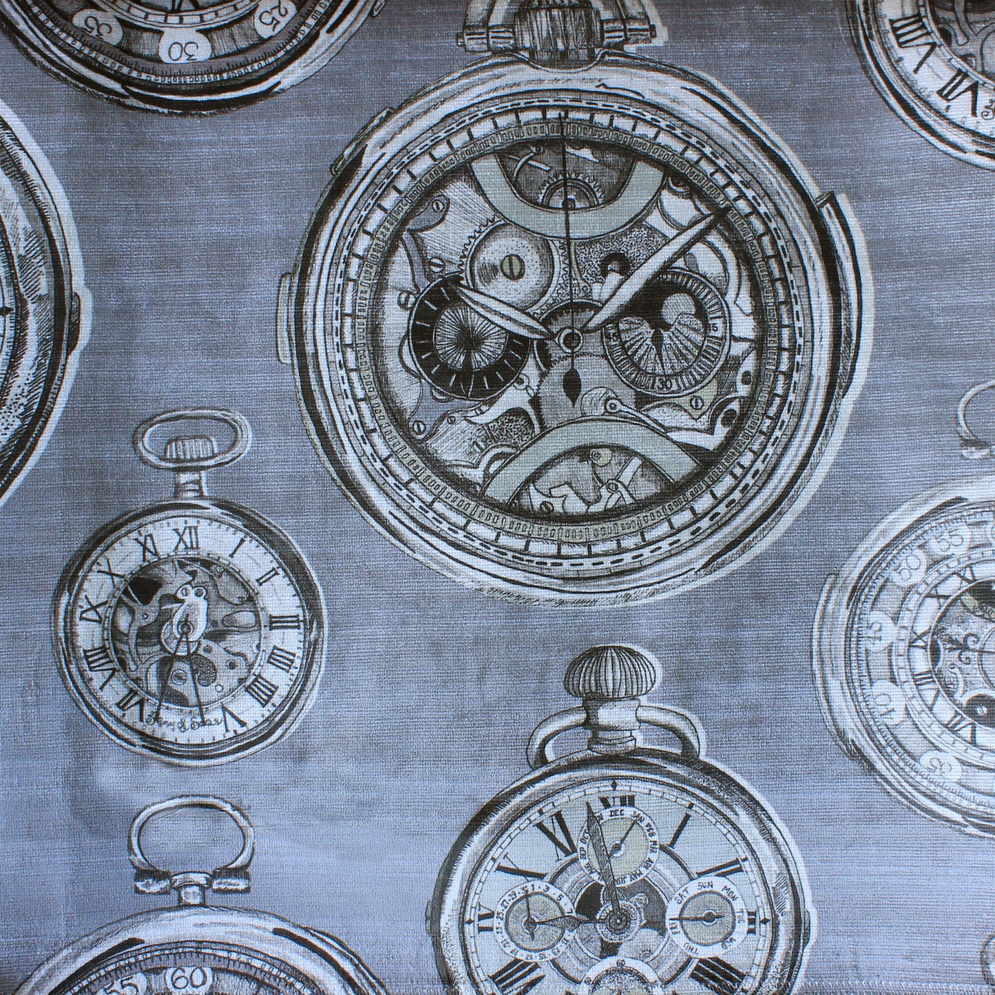 Pocket Watch 140Cm Velvet Fabric - Charcoal Sample
