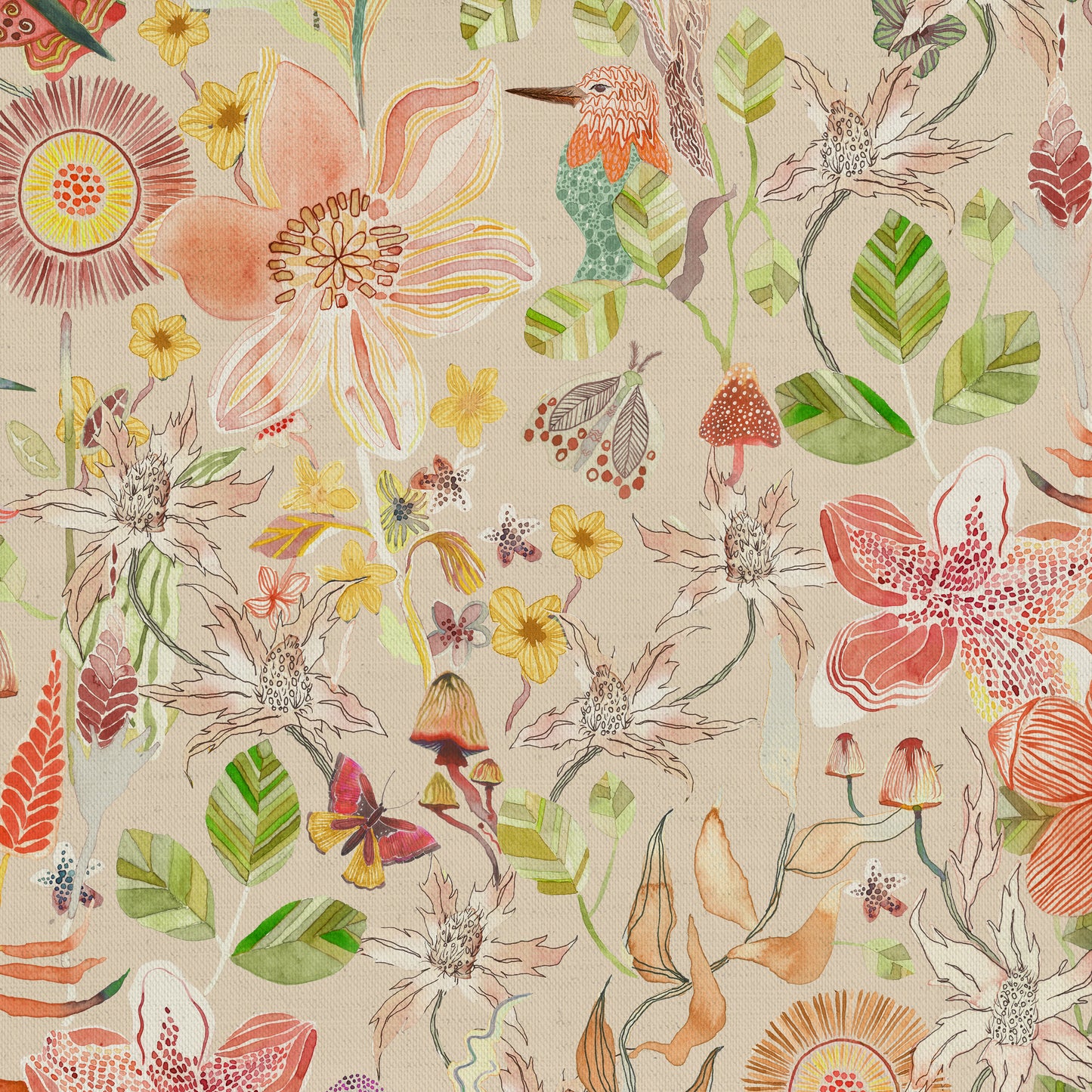 Primrose Fabric Sample - Apricot