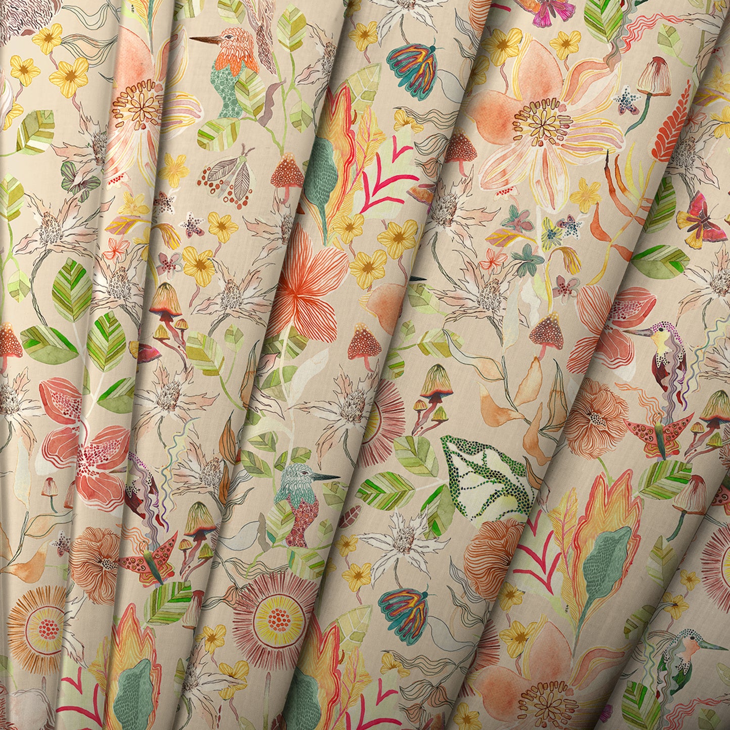 Primrose Fabric Sample - Apricot