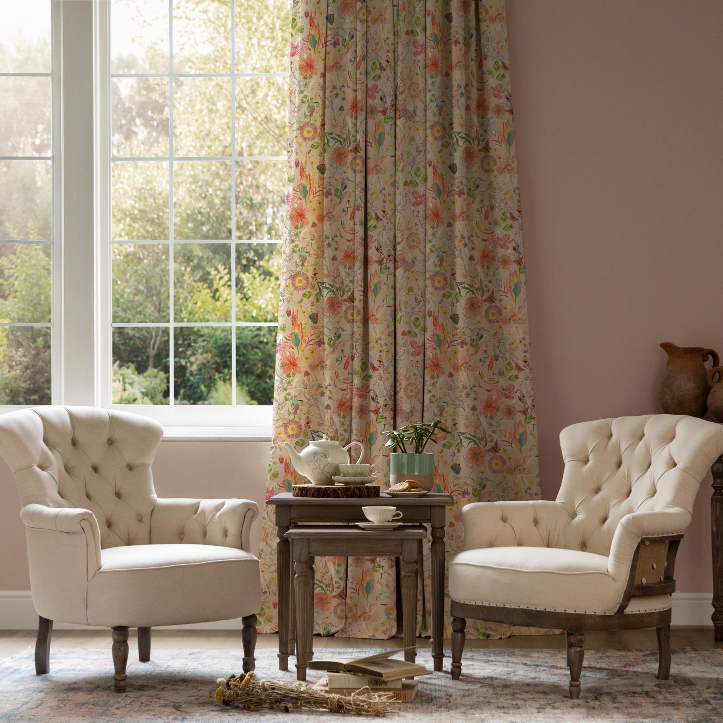 Primrose 140Cm Fabric Metre Apricot