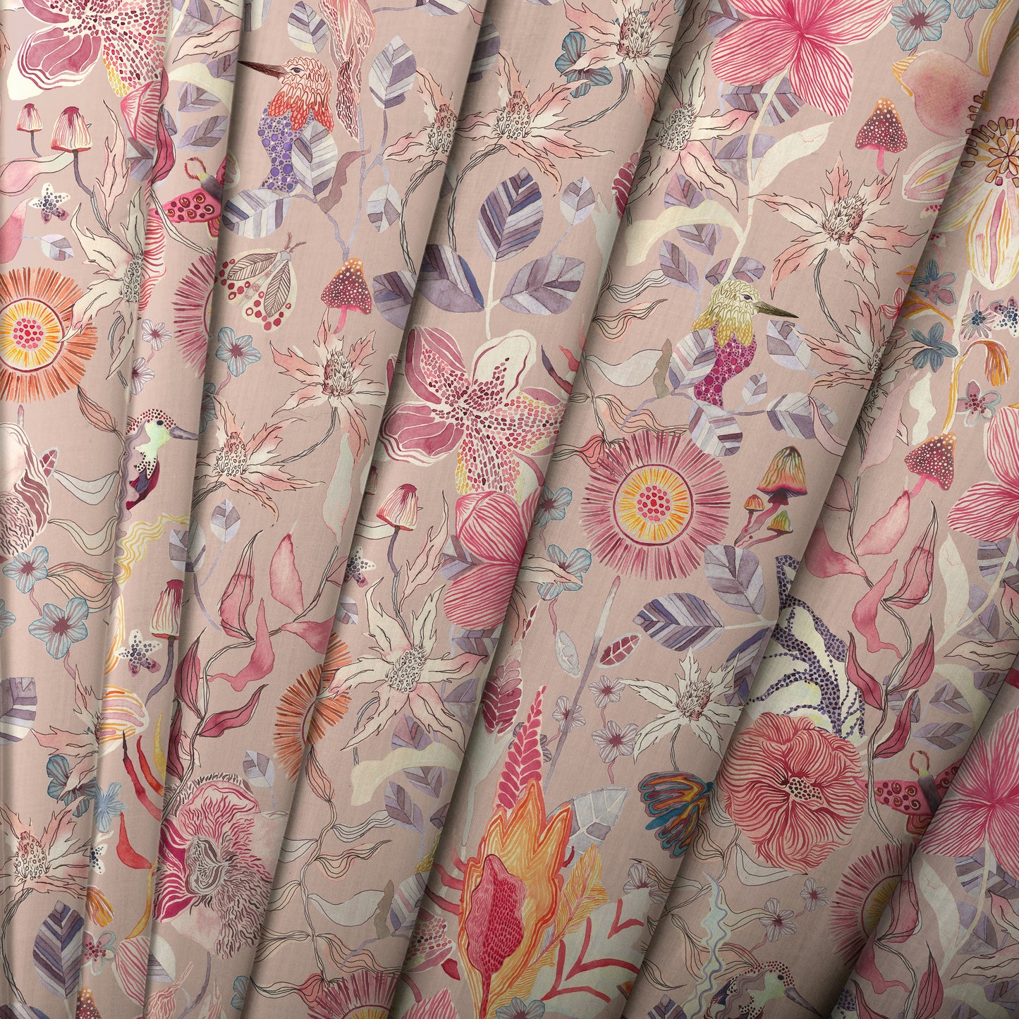 Primrose 140Cm Fabric Metre Blush