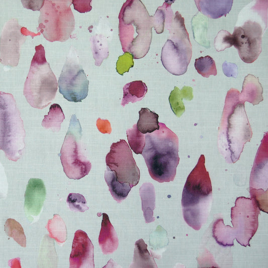Raindrops 145Cm Ann Fabric Metre - Raspberry