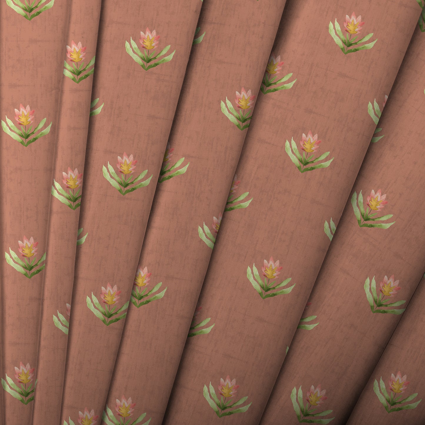 Raja Fabric Sample - Terracotta