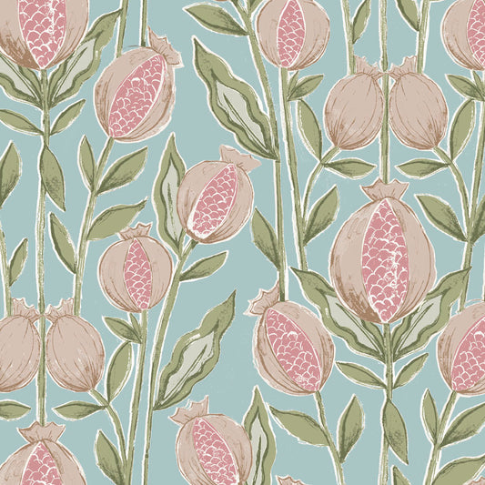 Rithani 147Cm Helena Fabric Metre - Robins Egg