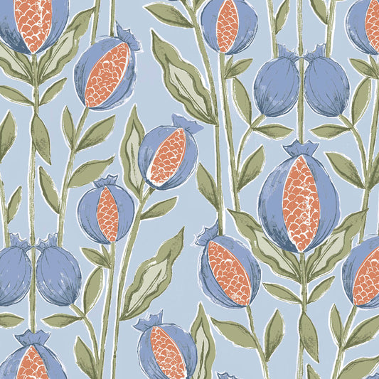Rithani 147Cm Helena Fabric Metre - Tide