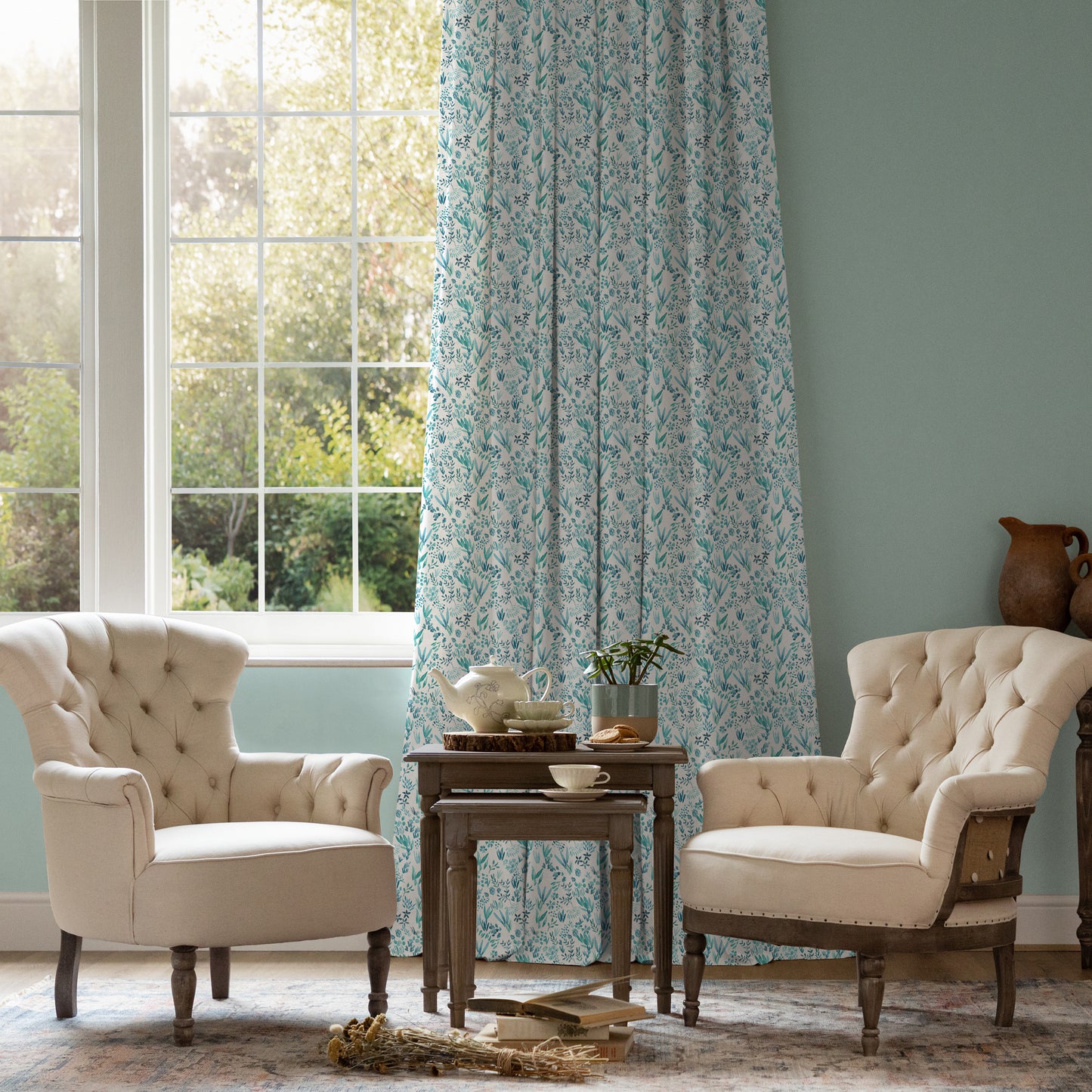Saana 140Cm Fabric Metre Teal