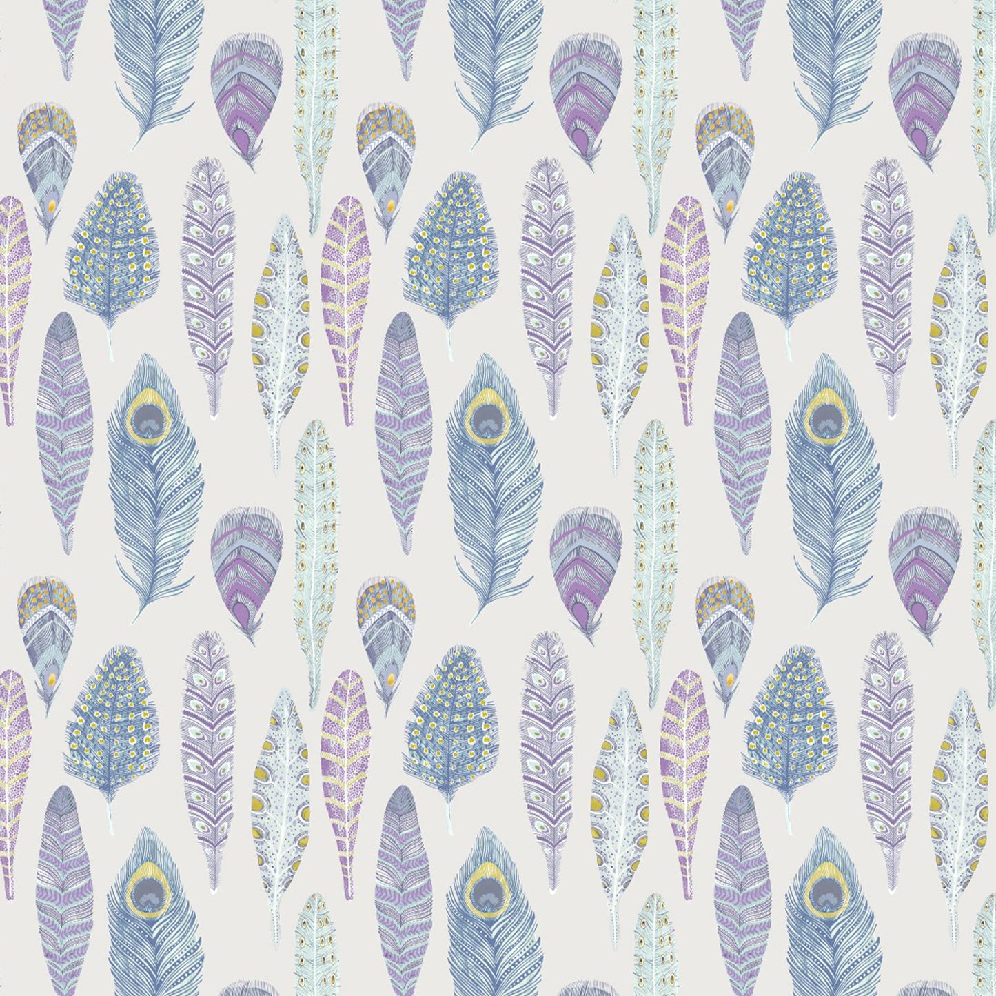Samui Print 140Cm Sasha White Fabric Metre - Heather