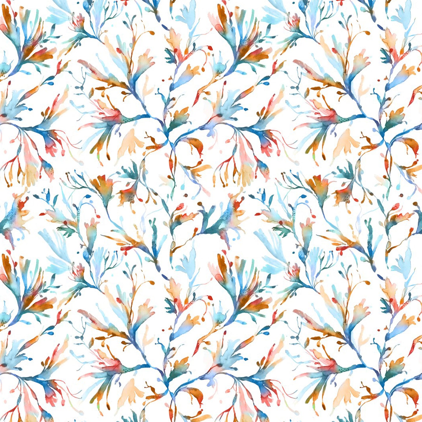 Seaweed 147Cm Helena Fabric - Cobalt Sample