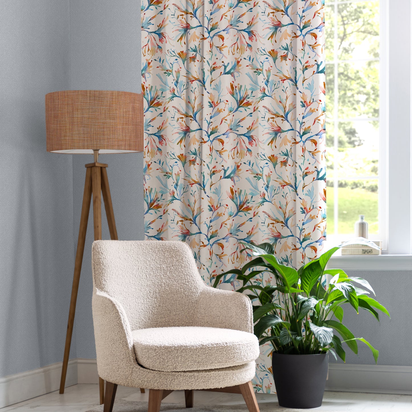 Seaweed 147Cm Helena Fabric Metre - Cobalt