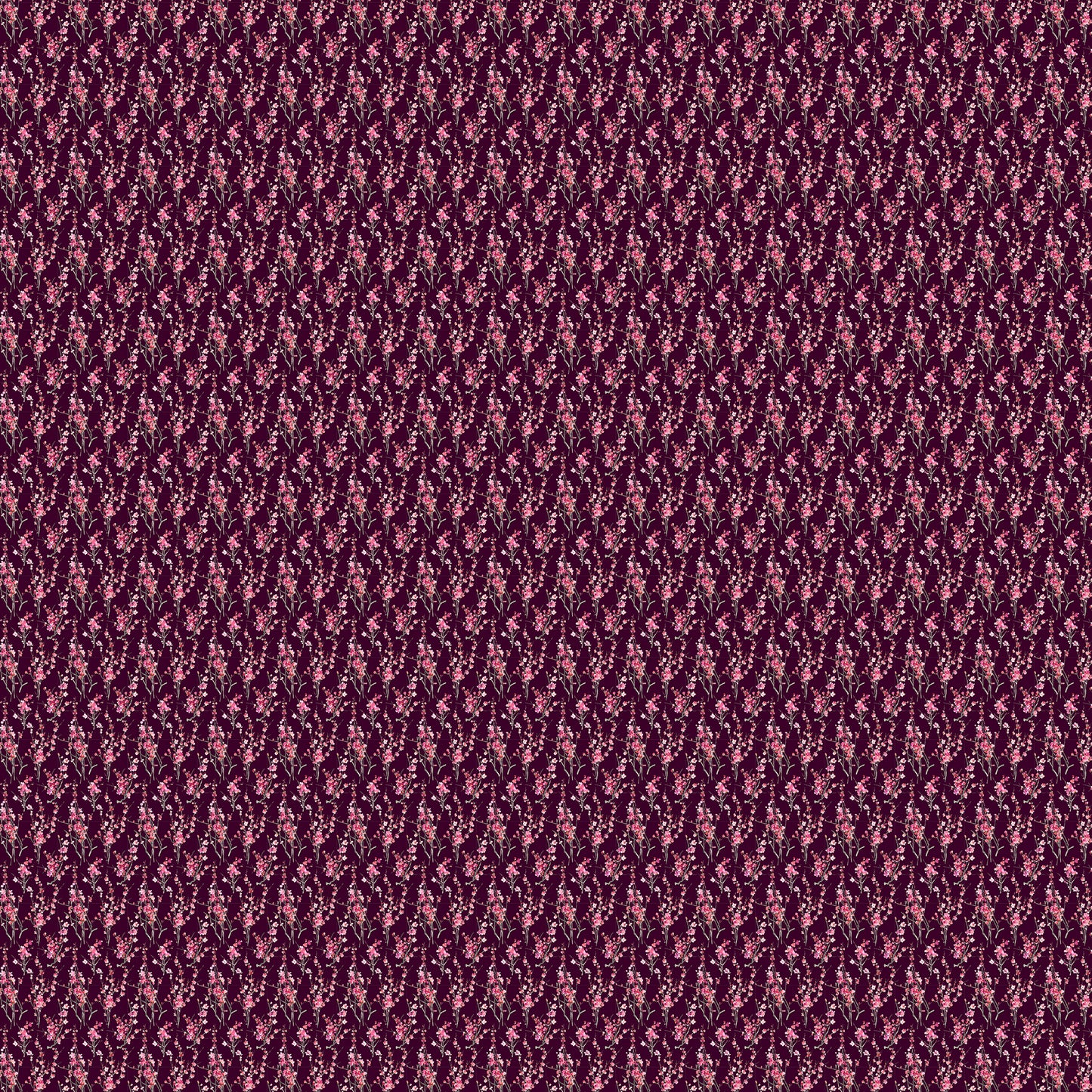 Seville Poplin 152Cm Dress Fabric Metre - Blossom/Mulberry