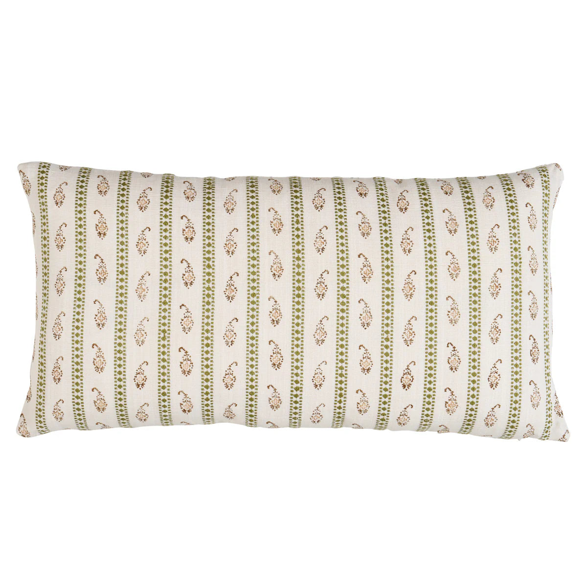Eddie Hand Block Print Pillow - Green