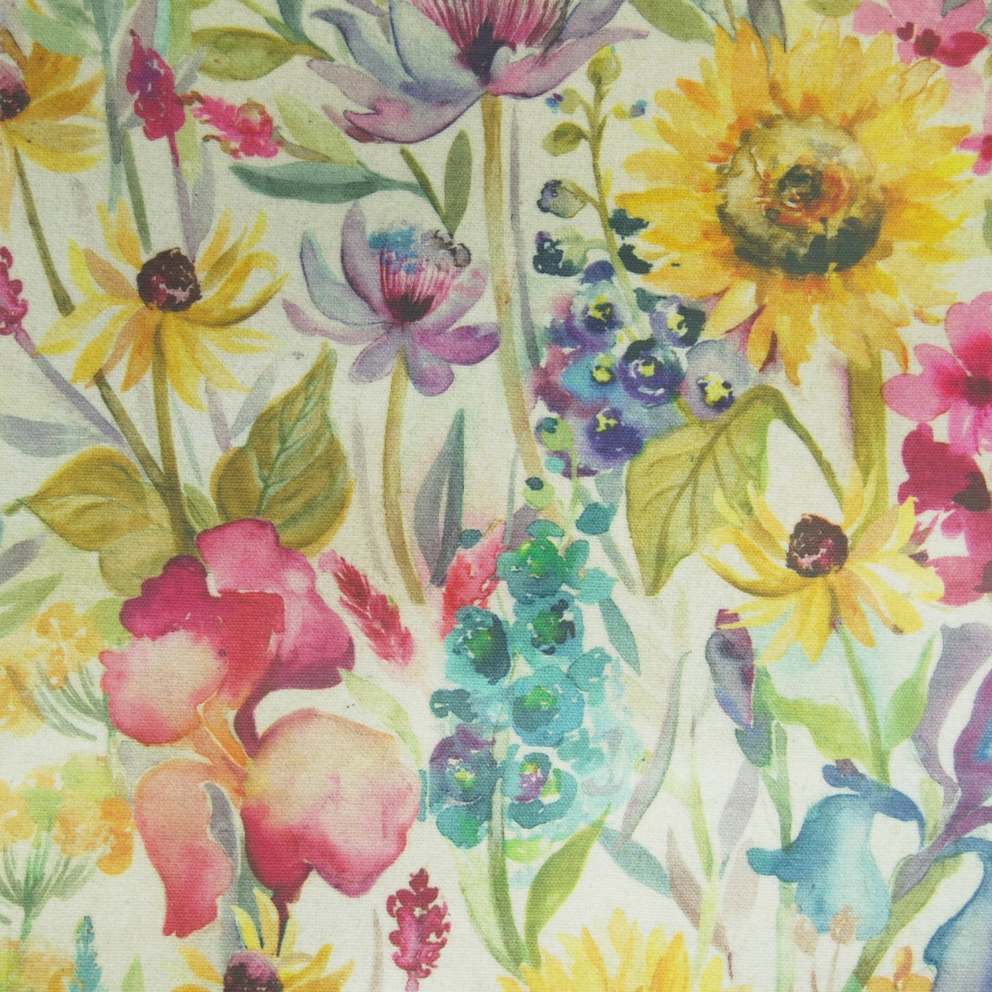 Sunflower Summer 140Cm Sasha Linen Fabric - Natural Sample