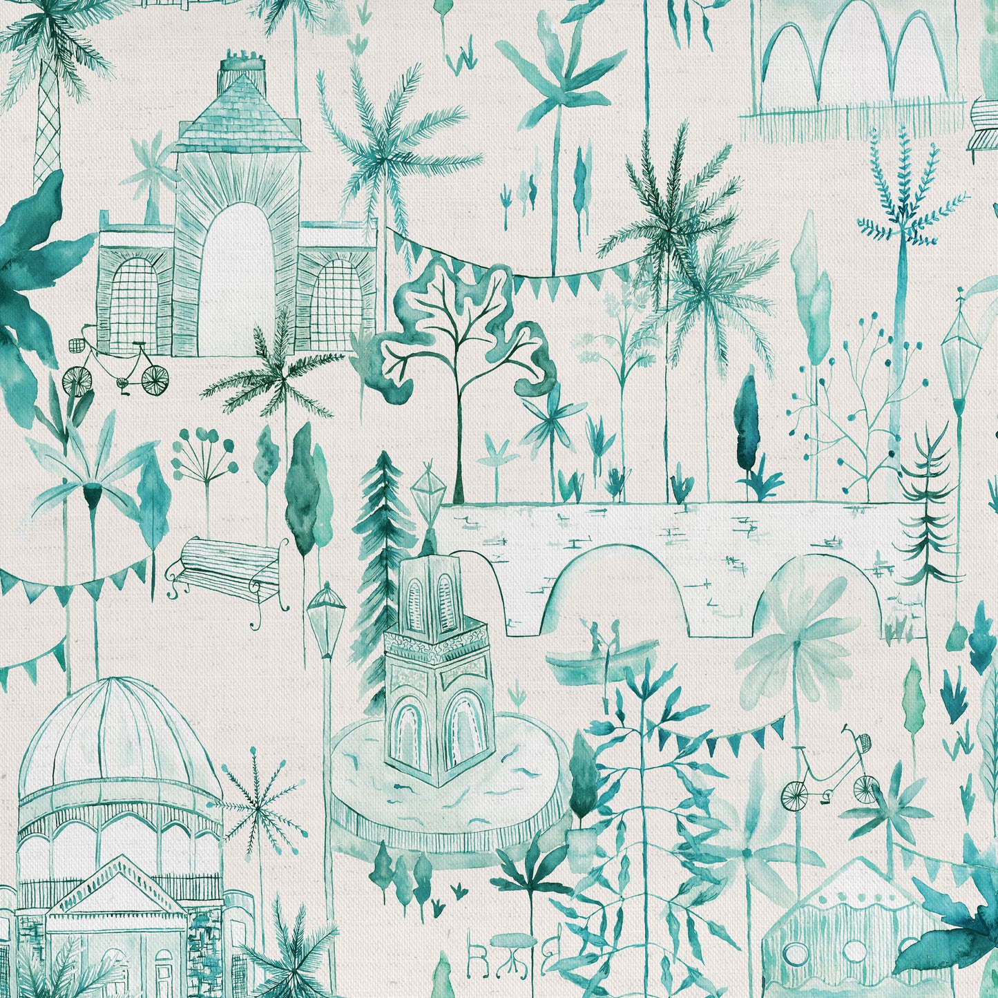 Tellaro Fabric Sample - Seamist