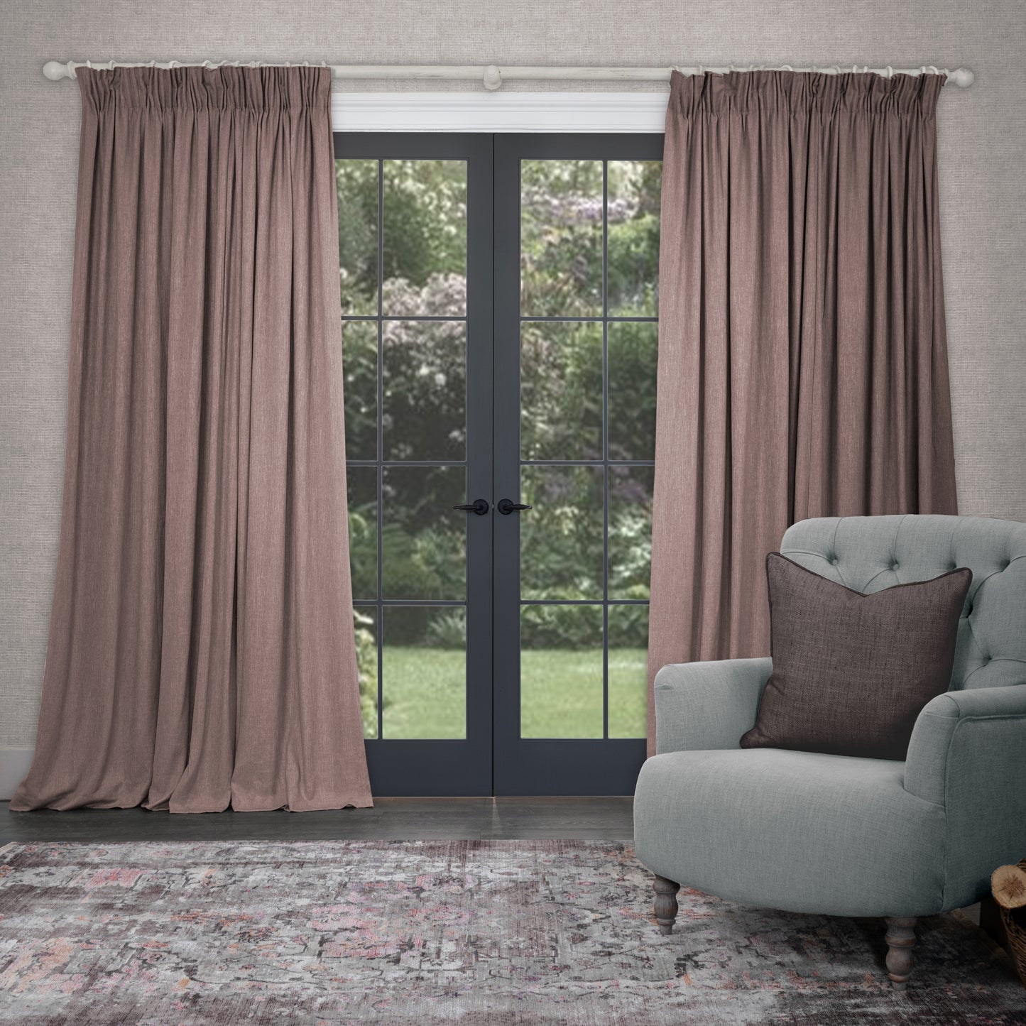 Tivoli 138Cm Fabric Metre Dusky Rose