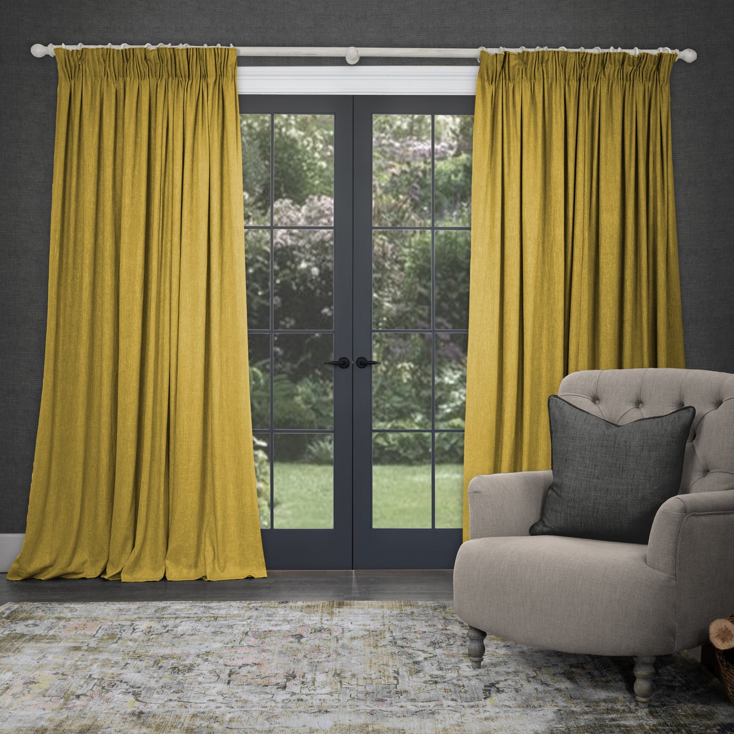 Tivoli 138Cm Fabric Mustard Sample