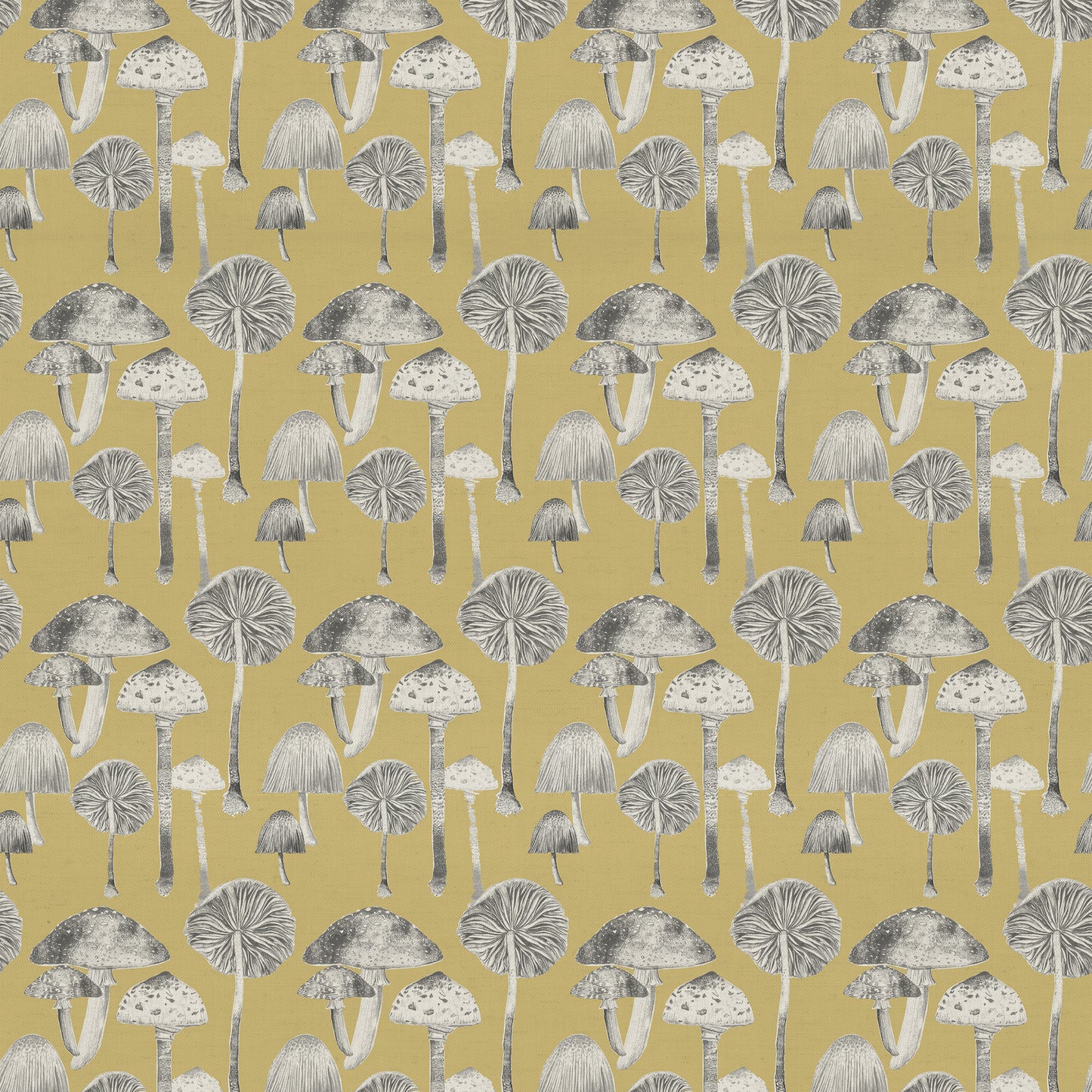 Toadstools 145Cm Fiona Fabric Metre - Corn