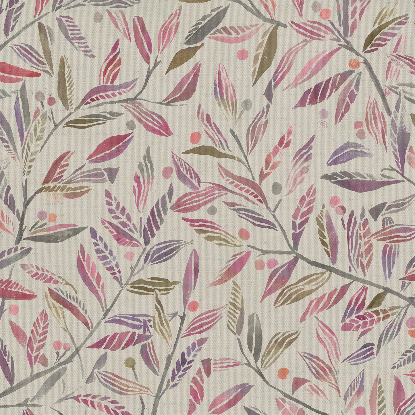 Torquay 145Cm Fiona Fabric Metre - Berry