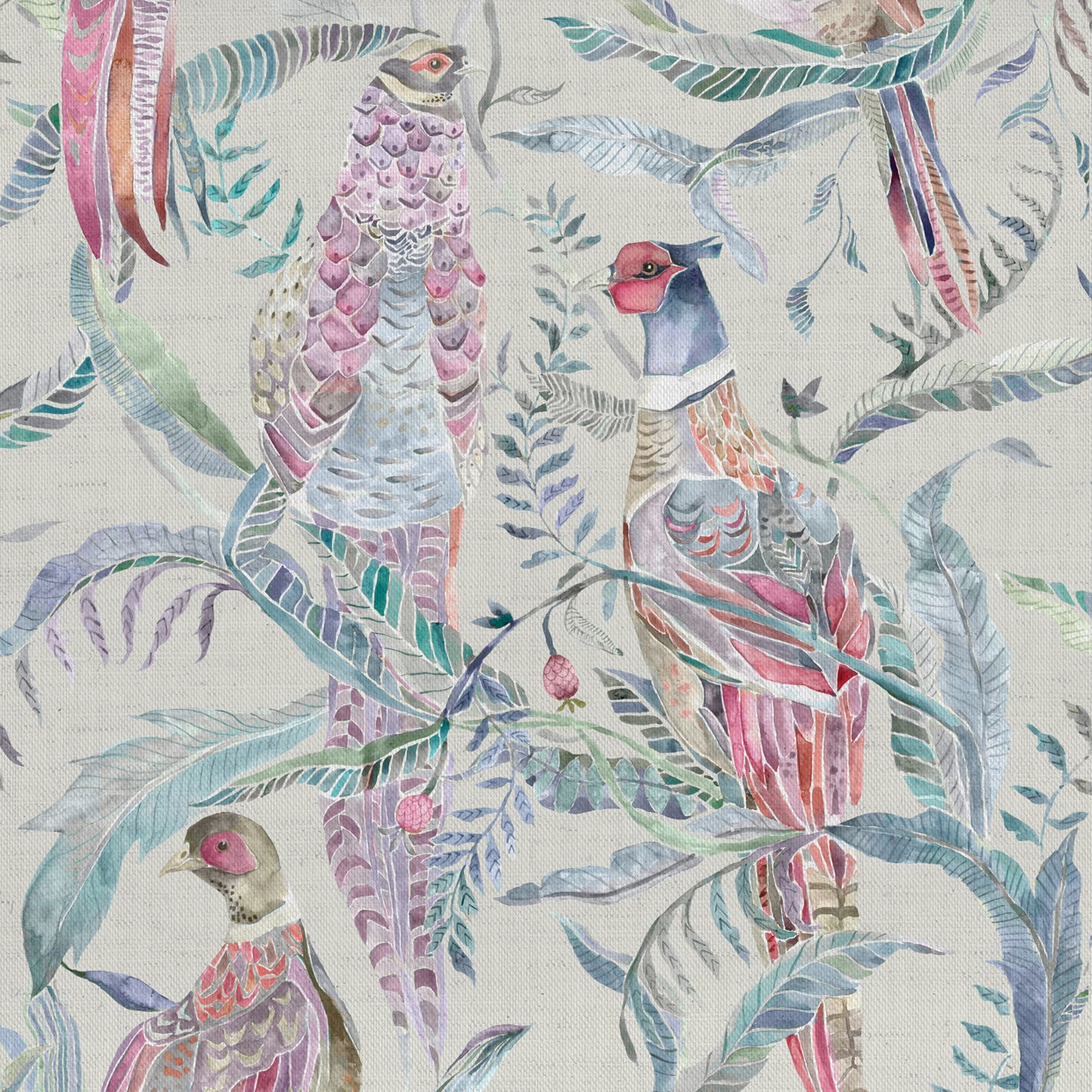Torrington 145Cm Ann Fabric - Loganberry Parchment Sample