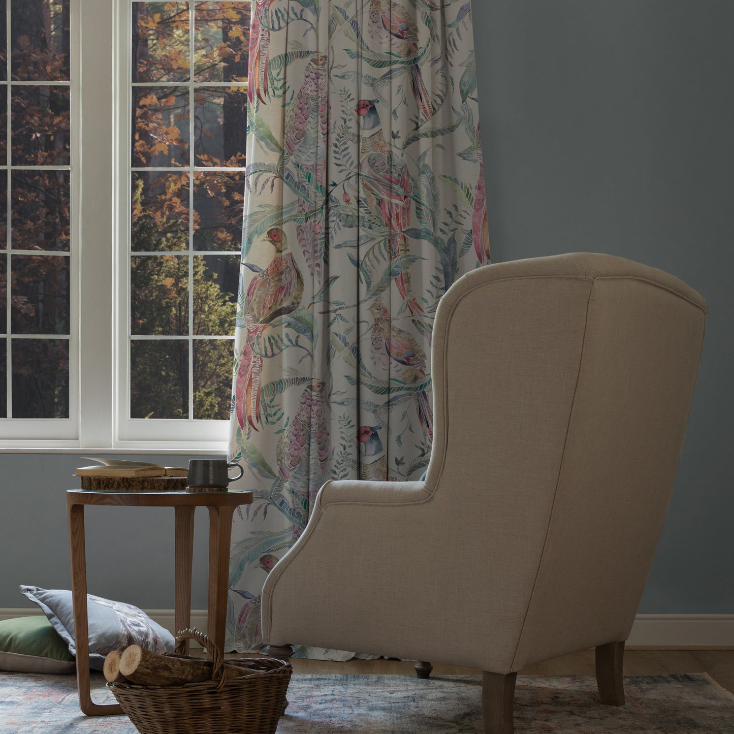 Torrington 145Cm Ann Fabric - Loganberry Parchment Sample